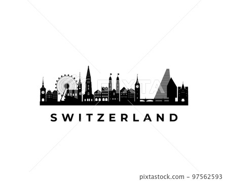 Vector Switzerland skyline. Vector Switzerland skyline. 97562593