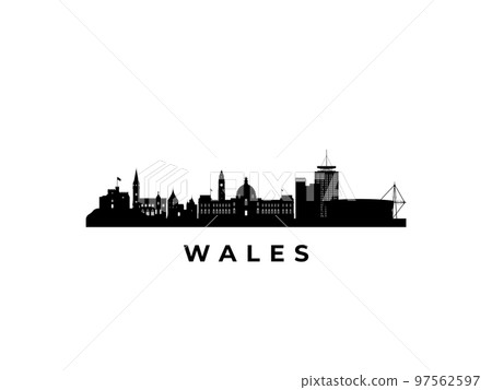 Vector Wales skyline. Vector Wales skyline. 97562597