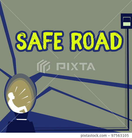 Handwriting text Safe Trip. Business overview wishing someone to reach his destination in good health Handwriting text Safe Trip. Business overview wishing someone to reach his destination in good health 97563105