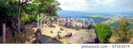 City area from Hachimenyama Nishi Observatory, a symbol of Nakatsu City, Oita Prefecture 97563674