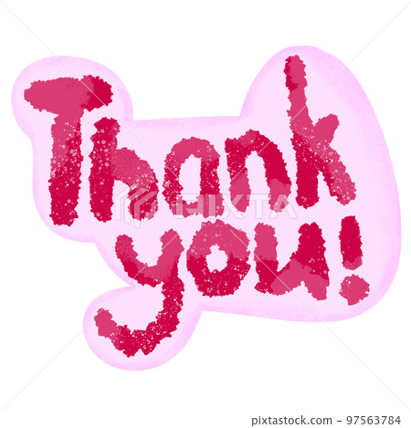 Hand drawn illustration of thank you words lettering phrase in red pink. Cute funny message sticker with gratitude calligraphy thanks, modern decorative style element. Hand drawn illustration of thank you words lettering phrase in red pink. Cute funny message sticker with gratitude calligraphy thanks, modern decorative style element. 97563784