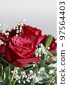 Bouquet of red roses. Soft focus with Valentines day or wedding frame. 97564403
