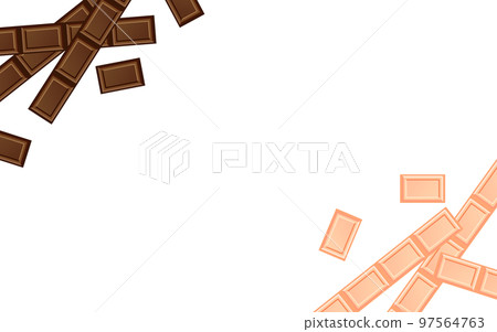 Chocolate and strawberry chocolate frame 97564763