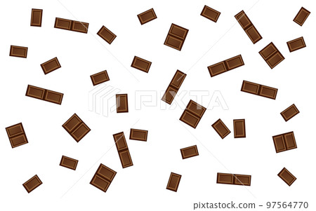 Scattered chocolate background chocolate 97564770