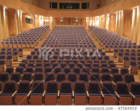 Audience seats in the hall before the performance 97564859