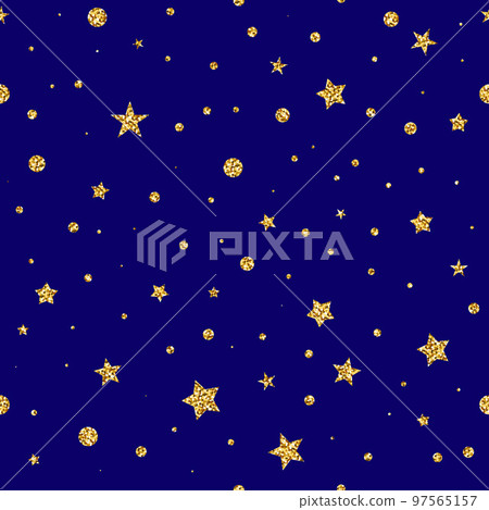 Seamless Glitter Stars vector pattern Seamless Glitter Stars vector pattern 97565157