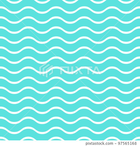 Seamless blue waves pattern - Stock Illustration [97565168] - PIXTA
