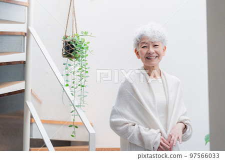 精力充沛地上下樓梯的高級女人 97566033