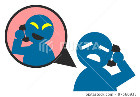 A person confused by a nuisance call from a fraudster A person confused by a nuisance call from a fraudster 97566933