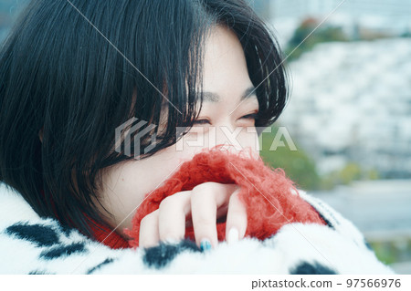 rooftop and woman 97566976