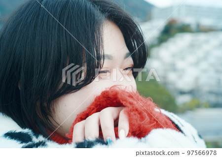 rooftop and woman 97566978