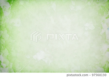 Abstract light green background. Watercolor paper texture. Light center space backdrop. Soft glowing canvas illustration 97568130