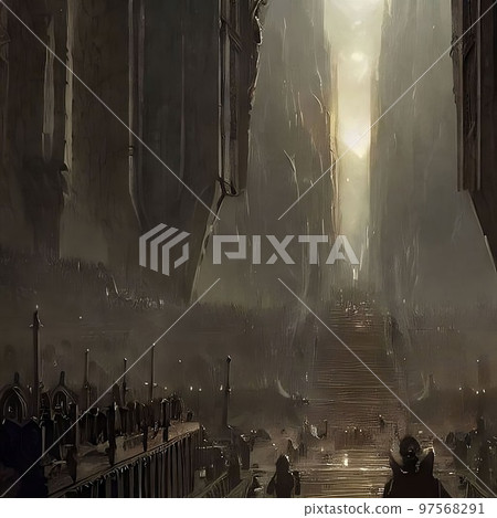 奇幻藝術 黑暗、廢棄的大教堂 97568291