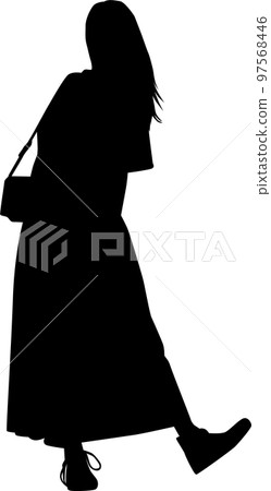 女人時尚剪影圖 女人時尚剪影圖 97568446