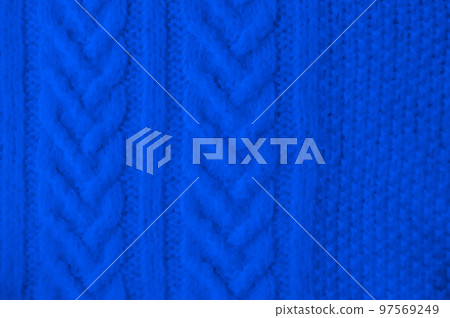 Handmade knitted material with detail woven threads. Handmade knitted material with detail woven threads. 97569249