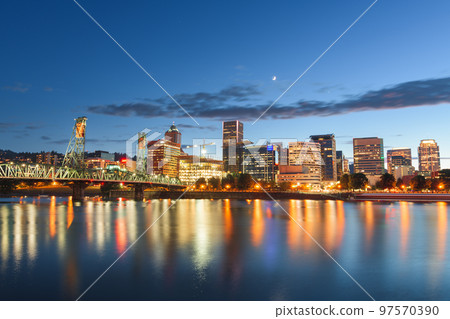 Portland, Oregon, USA Skyline on the Willamette River Portland, Oregon, USA Skyline on the Willamette River 97570390