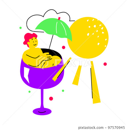 Summer vacation - colorful flat design style illustration Summer vacation - colorful flat design style illustration 97570945