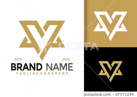 Modern and elegant MV initials logo design 5948145 Vector Art at Vecteezy