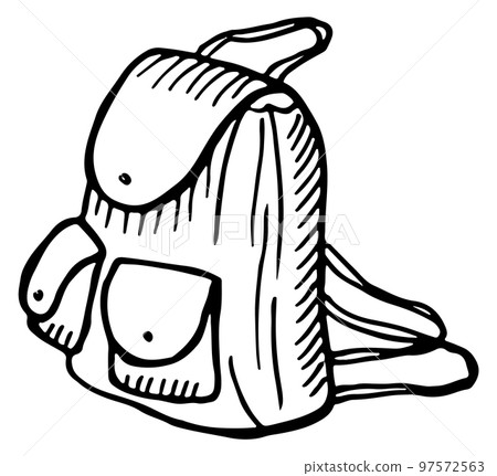 Sketch illustration of school bag  Drawing bag, School bags, Bird