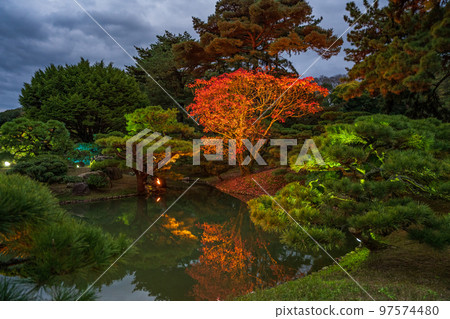 [高松市]栗林公園秋季燈飾[紅葉] 97574480