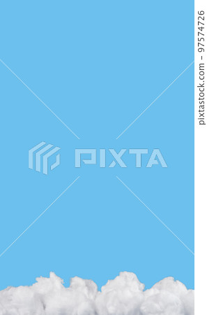Banner with white clouds at blue sky background. Weather, climate or peace concept. Space for text Banner with white clouds at blue sky background. Weather, climate or peace concept. Space for text 97574726