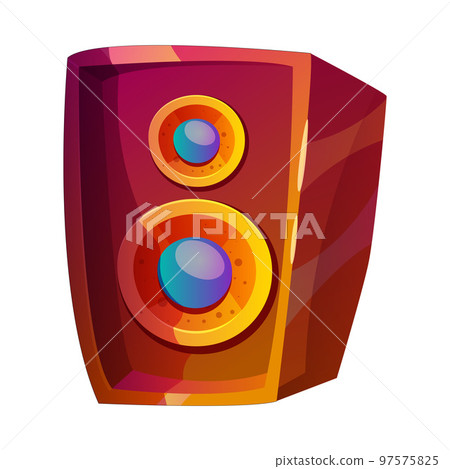 Audio Speaker for Loud Music as Festival and Birthday Party Element Vector Illustration 97575825