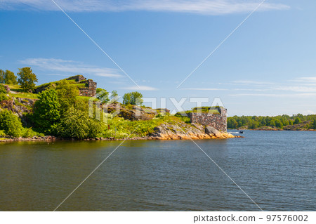 The Suomenlinna Fortress in summer day in Helsinki, Finland. The Suomenlinna Fortress in summer day in Helsinki, Finland. 97576002
