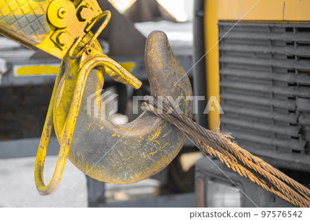 Hook tool heavy hoist lifting iron steel load weight sling metal structure mechanism Hook tool heavy hoist lifting iron steel load weight sling metal structure mechanism 97576542