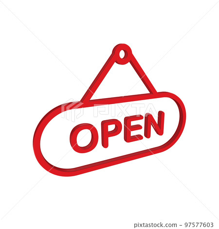 Illustration Vector graphic of Open Sign icon Illustration Vector graphic of Open Sign icon 97577603