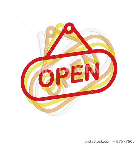 Illustration Vector graphic of Open Sign icon Illustration Vector graphic of Open Sign icon 97577605