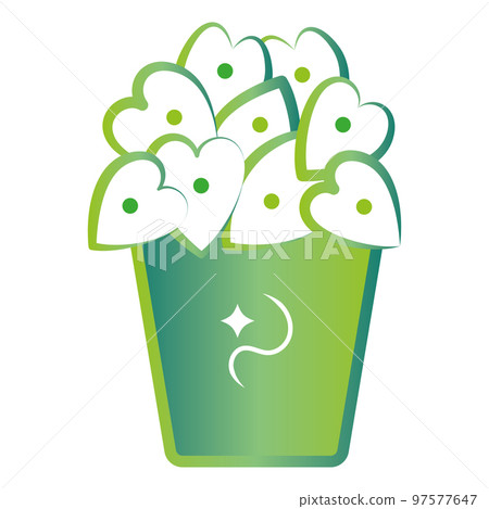 Isolated green indoor plant icon Vector Isolated green indoor plant icon Vector 97577647