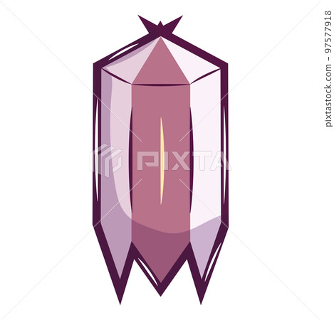Isolated colored magical jewel stone icon Vector Isolated colored magical jewel stone icon Vector 97577918