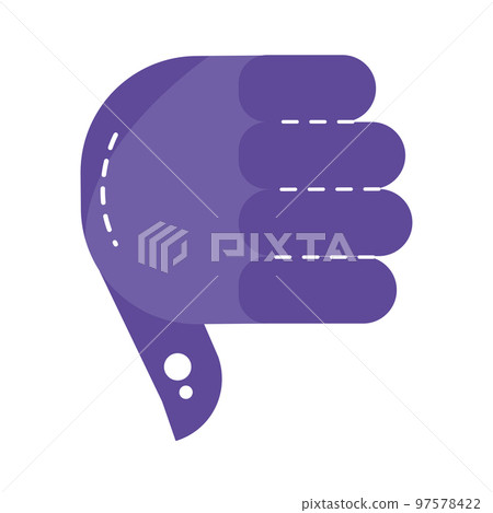Isolated purple hand gesture icon Vector 97578422