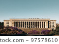 Photo of Facultad de Derecho de la Universidad de Buenos Aires under a clear blue sky. 97578610