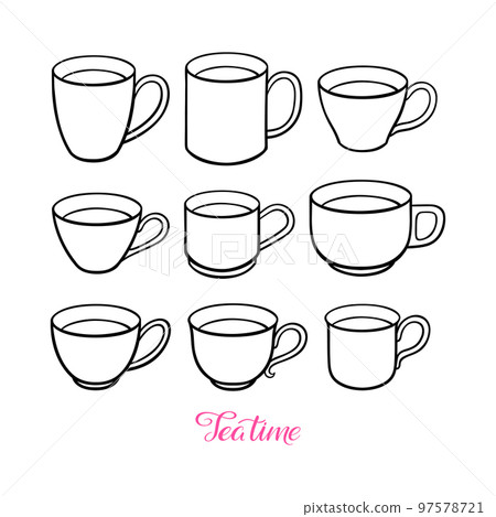 Set of cute teacups Set of cute teacups 97578721