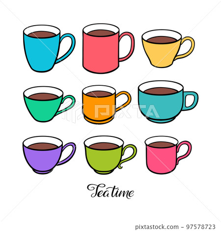Set of cute teacups Set of cute teacups 97578723