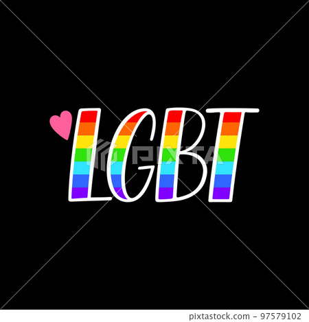 LGBT handlettering calligraphy 97579102