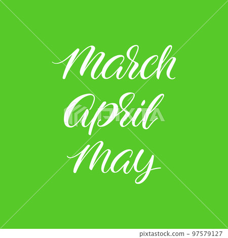 Spring months calligraphy 97579127