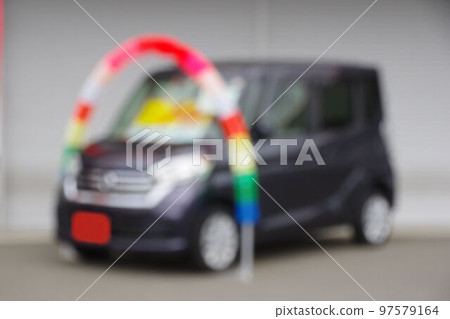 Used car image Light cars lined up at dealers Recommended cars Blur 97579164