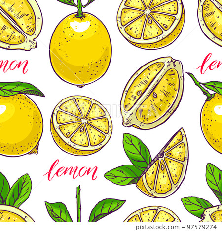 seamless background of lemons seamless background of lemons 97579274