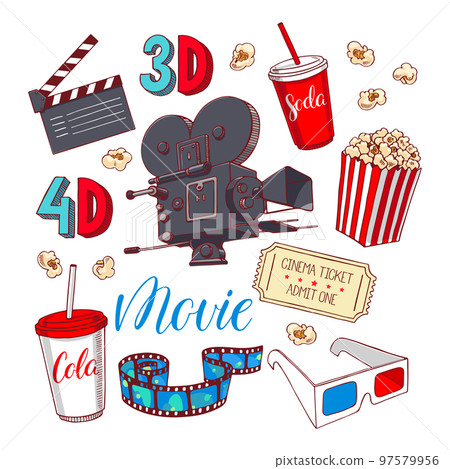 set of cinema attributes 97579956