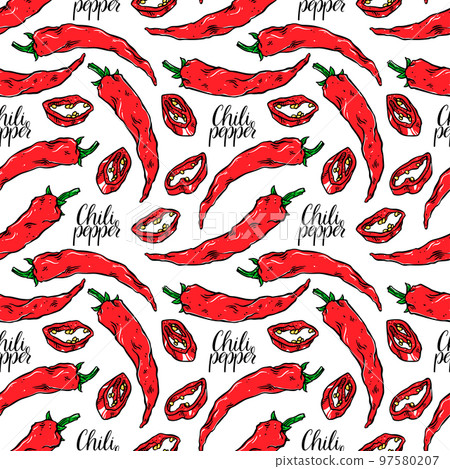 seamless chili peppers 97580207
