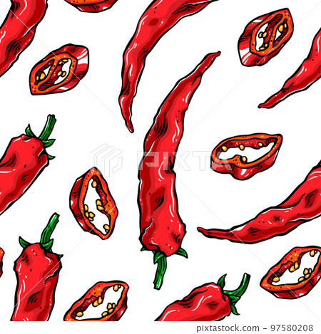 seamless chili peppers 97580208