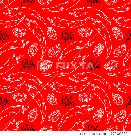 seamless chili peppers 97580211