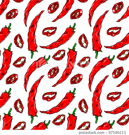 seamless chili peppers seamless chili peppers 97580213