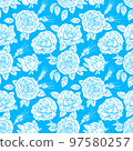 seamless sketch roses 97580257
