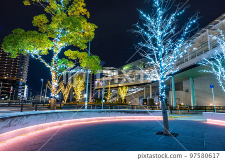 [愛知縣]笹島實景/全球之門夜景 97580617