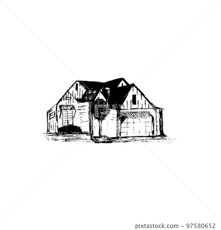 Gable home building vintage classic logo design 97580652