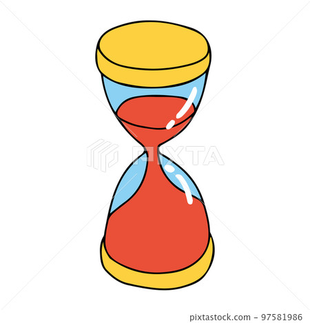 Illustration of an hourglass 97581986