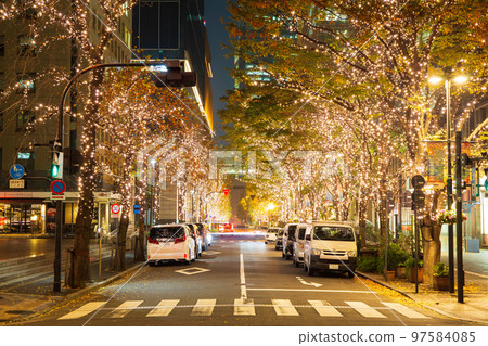 東京夜景 Marunouchi Marunouchi Nakacho Street 燈飾 東京夜景 Marunouchi Marunouchi Nakacho Street 燈飾 97584085
